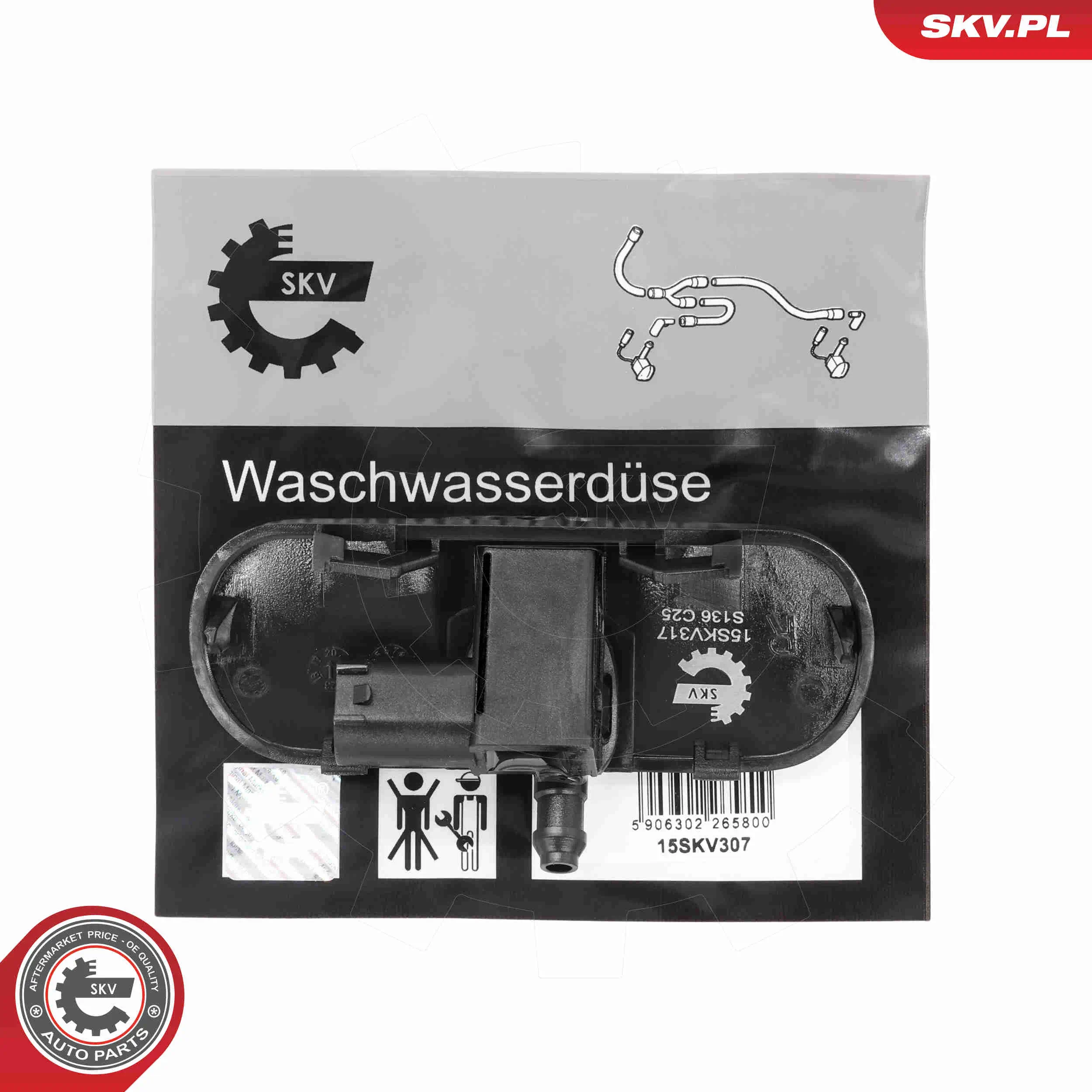 Waschwasserdüse, Scheibenreinigung vorne rechts ESEN SKV 15SKV317