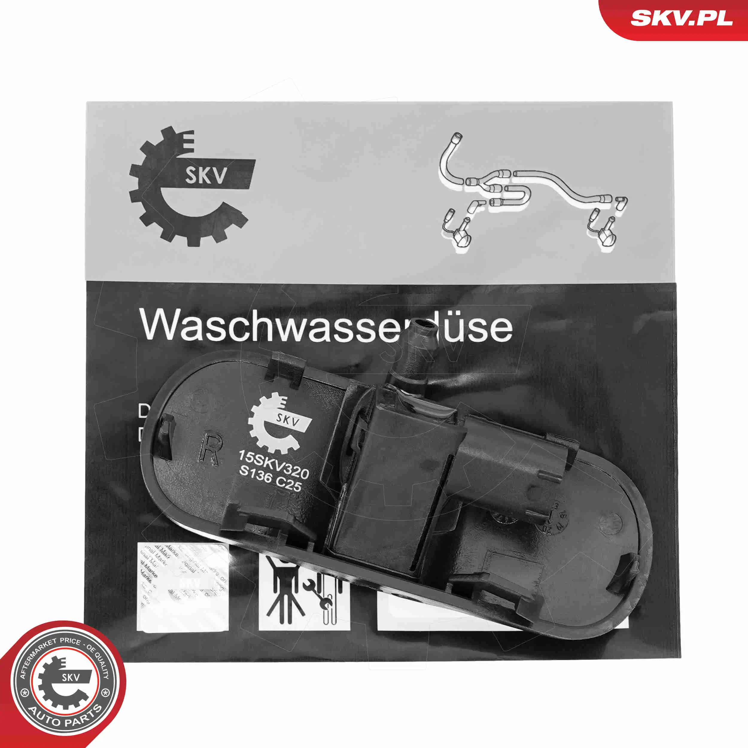 Waschwasserdüse, Scheibenreinigung vorne rechts ESEN SKV 15SKV320