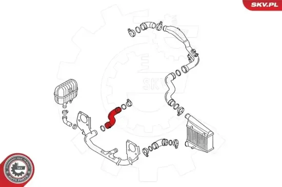 Ladeluftschlauch vorne rechts ESEN SKV 24SKV002 Bild Ladeluftschlauch vorne rechts ESEN SKV 24SKV002
