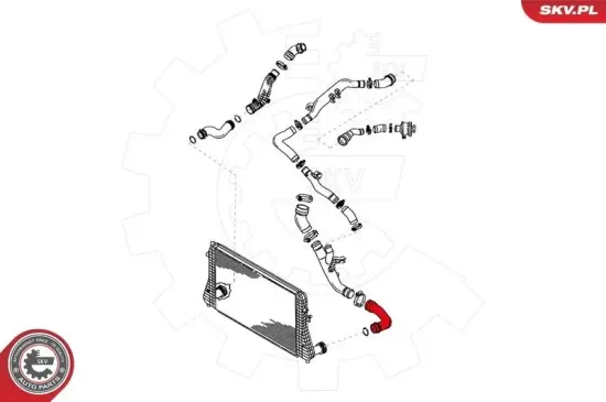 Ladeluftschlauch vorne links ESEN SKV 24SKV053 Bild Ladeluftschlauch vorne links ESEN SKV 24SKV053