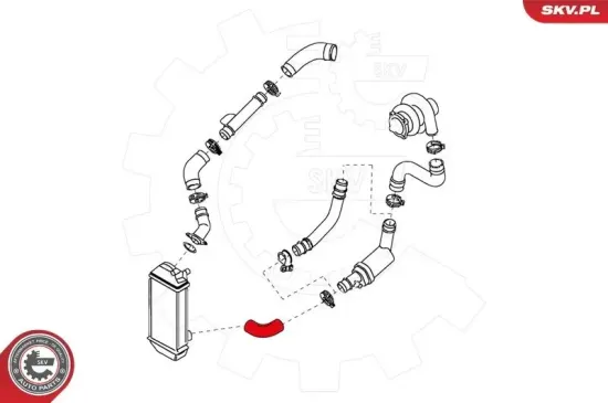 Ladeluftschlauch vorne rechts ESEN SKV 24SKV088 Bild Ladeluftschlauch vorne rechts ESEN SKV 24SKV088