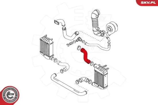 Ladeluftschlauch vorne links ESEN SKV 24SKV118 Bild Ladeluftschlauch vorne links ESEN SKV 24SKV118