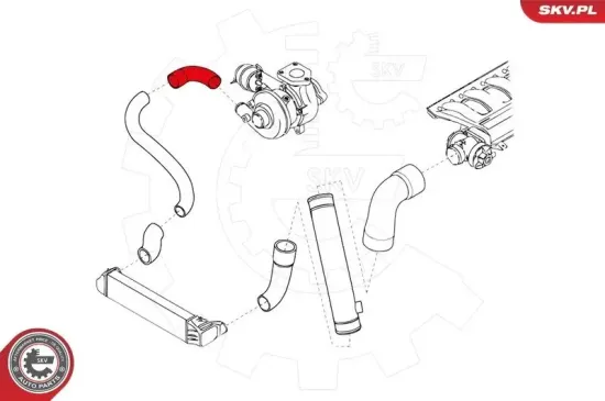 Ladeluftschlauch hinten rechts ESEN SKV 24SKV138 Bild Ladeluftschlauch hinten rechts ESEN SKV 24SKV138