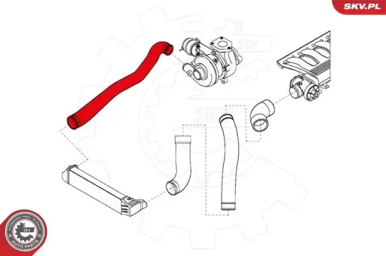 Ladeluftschlauch vorne rechts ESEN SKV 24SKV145 Bild Ladeluftschlauch vorne rechts ESEN SKV 24SKV145