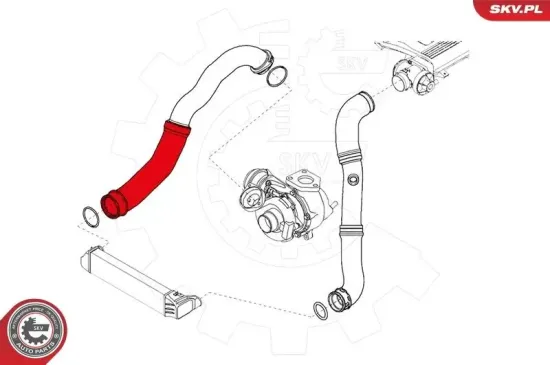 Ladeluftschlauch hinten rechts ESEN SKV 24SKV159 Bild Ladeluftschlauch hinten rechts ESEN SKV 24SKV159
