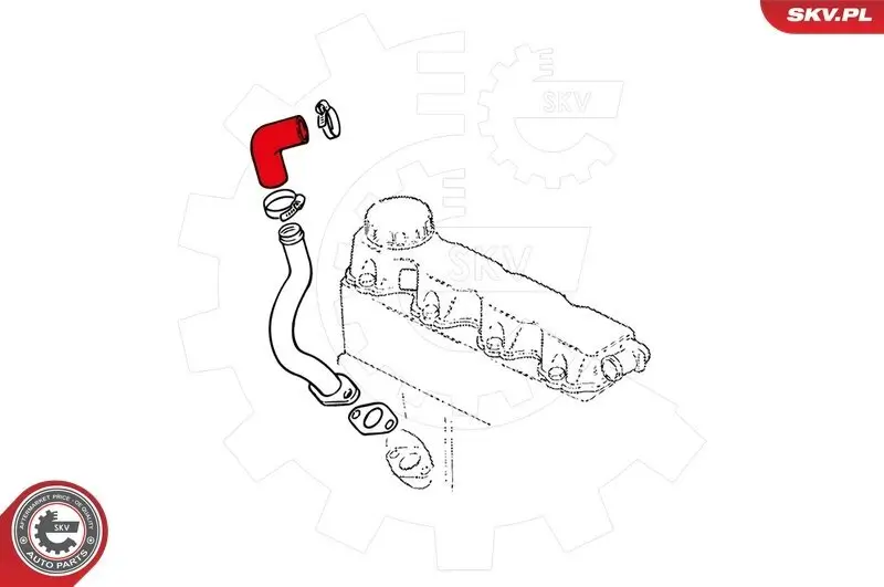 Schlauch, Kurbelgehäuseentlüftung ESEN SKV 24SKV206 Bild Schlauch, Kurbelgehäuseentlüftung ESEN SKV 24SKV206