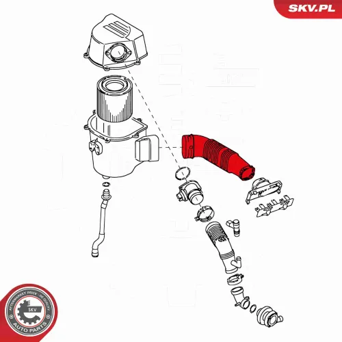 Ansaugschlauch, Luftfilter ESEN SKV 24SKV430 Bild Ansaugschlauch, Luftfilter ESEN SKV 24SKV430