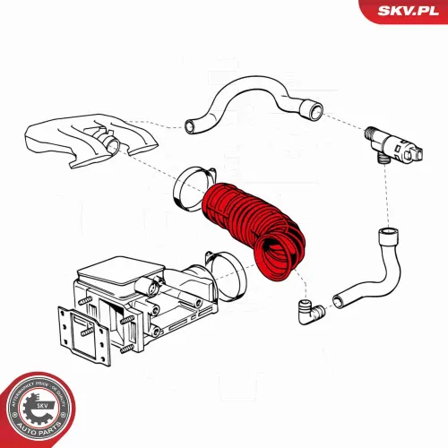 Ansaugschlauch, Luftfilter ESEN SKV 24SKV439 Bild Ansaugschlauch, Luftfilter ESEN SKV 24SKV439