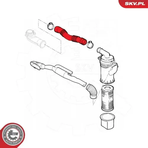 Ansaugschlauch, Luftfilter vorne links ESEN SKV 24SKV445 Bild Ansaugschlauch, Luftfilter vorne links ESEN SKV 24SKV445