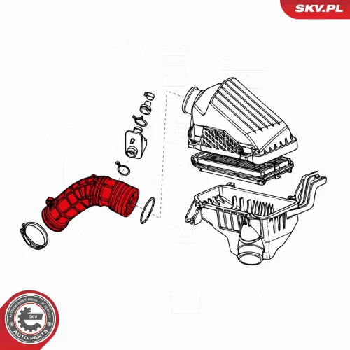Ansaugschlauch, Luftfilter ESEN SKV 24SKV459 Bild Ansaugschlauch, Luftfilter ESEN SKV 24SKV459
