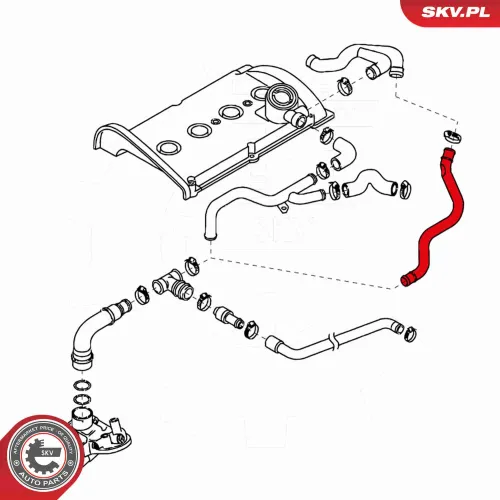 Schlauch, Kurbelgehäuseentlüftung ESEN SKV 24SKV460 Bild Schlauch, Kurbelgehäuseentlüftung ESEN SKV 24SKV460