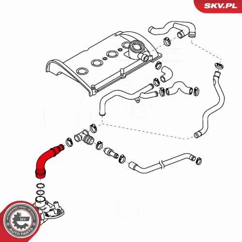 Schlauch, Kurbelgehäuseentlüftung oben ESEN SKV 24SKV461 Bild Schlauch, Kurbelgehäuseentlüftung oben ESEN SKV 24SKV461