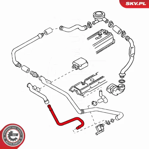 Schlauch, Kurbelgehäuseentlüftung Zylinderkopfhaube ESEN SKV 24SKV462 Bild Schlauch, Kurbelgehäuseentlüftung Zylinderkopfhaube ESEN SKV 24SKV462