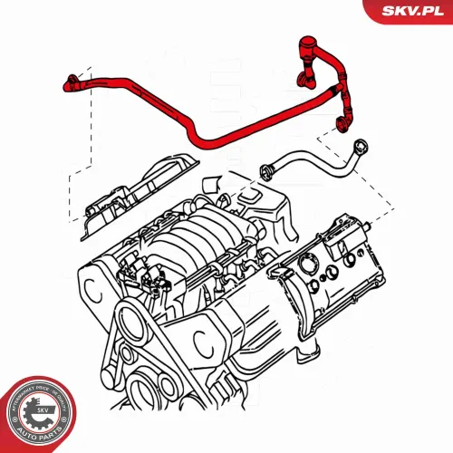 Schlauch, Kurbelgehäuseentlüftung ESEN SKV 24SKV465 Bild Schlauch, Kurbelgehäuseentlüftung ESEN SKV 24SKV465