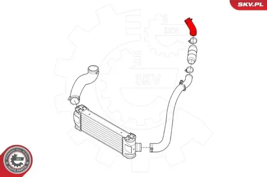 Ladeluftschlauch oben Abgasturbolader ESEN SKV 24SKV592 Bild Ladeluftschlauch oben Abgasturbolader ESEN SKV 24SKV592