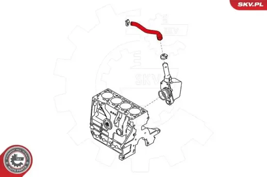 Schlauch, Kurbelgehäuseentlüftung ESEN SKV 24SKV609 Bild Schlauch, Kurbelgehäuseentlüftung ESEN SKV 24SKV609