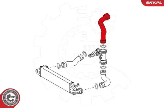 Ladeluftschlauch hinten links ESEN SKV 24SKV621 Bild Ladeluftschlauch hinten links ESEN SKV 24SKV621