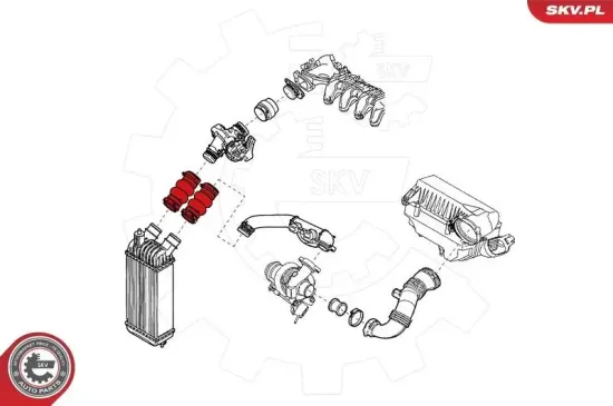 Ladeluftschlauch Mitte ESEN SKV 24SKV789 Bild Ladeluftschlauch Mitte ESEN SKV 24SKV789