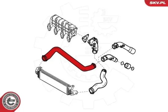 Ladeluftschlauch vorne rechts ESEN SKV 24SKV791 Bild Ladeluftschlauch vorne rechts ESEN SKV 24SKV791