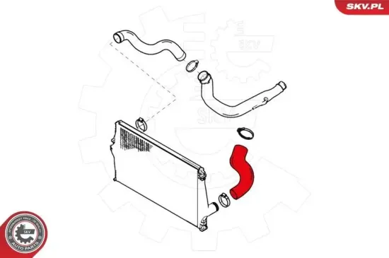 Ladeluftschlauch links Ladeluftkühler ESEN SKV 24SKV808 Bild Ladeluftschlauch links Ladeluftkühler ESEN SKV 24SKV808