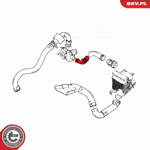 Ladeluftschlauch hinten links ESEN SKV 24SKV825 Bild Ladeluftschlauch hinten links ESEN SKV 24SKV825