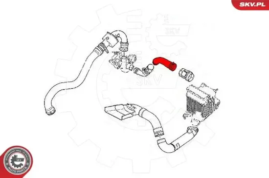 Ladeluftschlauch oben Ladeluftkühler ESEN SKV 24SKV826 Bild Ladeluftschlauch oben Ladeluftkühler ESEN SKV 24SKV826