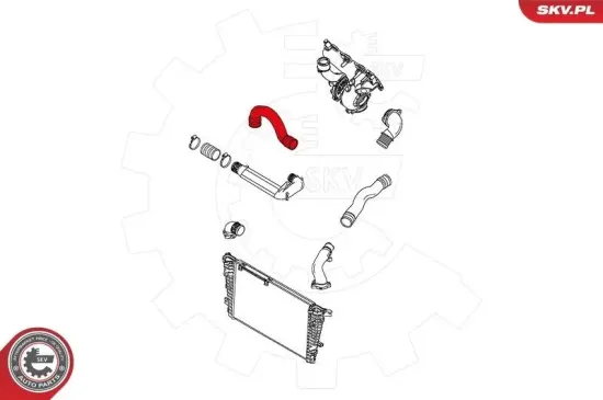Ladeluftschlauch Vorderachse links oben ESEN SKV 24SKV830 Bild Ladeluftschlauch Vorderachse links oben ESEN SKV 24SKV830