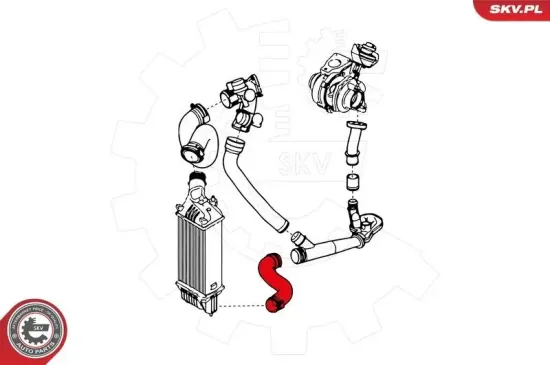 Ladeluftschlauch vorne links ESEN SKV 24SKV841 Bild Ladeluftschlauch vorne links ESEN SKV 24SKV841