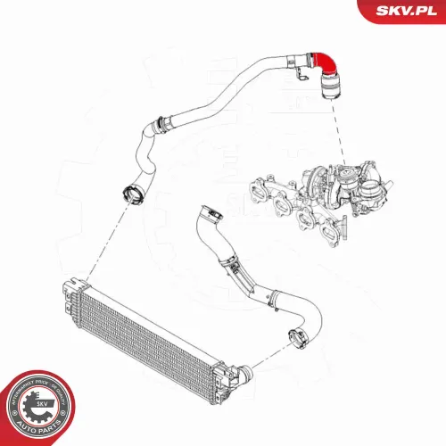 Ladeluftschlauch beifahrerseitig ESEN SKV 24SKV883 Bild Ladeluftschlauch beifahrerseitig ESEN SKV 24SKV883