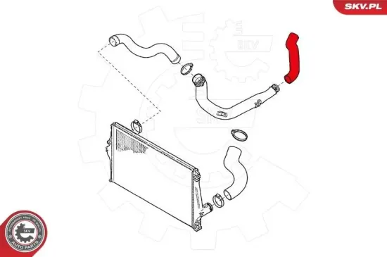 Ladeluftschlauch rechts Ladeluftkühler ESEN SKV 24SKV894 Bild Ladeluftschlauch rechts Ladeluftkühler ESEN SKV 24SKV894