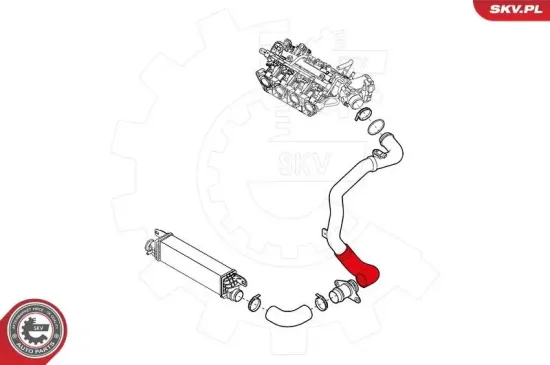 Ladeluftschlauch vorne links unten ESEN SKV 24SKV901 Bild Ladeluftschlauch vorne links unten ESEN SKV 24SKV901