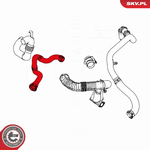 Ladeluftschlauch rechts Ladeluftkühler ESEN SKV 24SKV903 Bild Ladeluftschlauch rechts Ladeluftkühler ESEN SKV 24SKV903