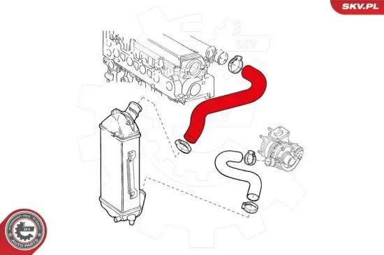 Ladeluftschlauch links oben fahrerseitig Ansaugkrümmer ESEN SKV 24SKV925 Bild Ladeluftschlauch links oben fahrerseitig Ansaugkrümmer ESEN SKV 24SKV925