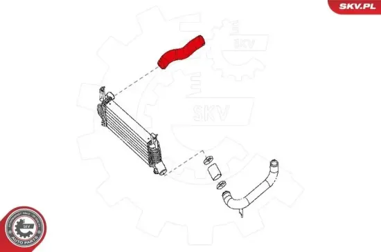 Ladeluftschlauch rechts Ladeluftkühler ESEN SKV 24SKV958 Bild Ladeluftschlauch rechts Ladeluftkühler ESEN SKV 24SKV958