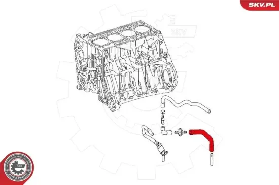 Schlauch, Kurbelgehäuseentlüftung ESEN SKV 31SKV128 Bild Schlauch, Kurbelgehäuseentlüftung ESEN SKV 31SKV128