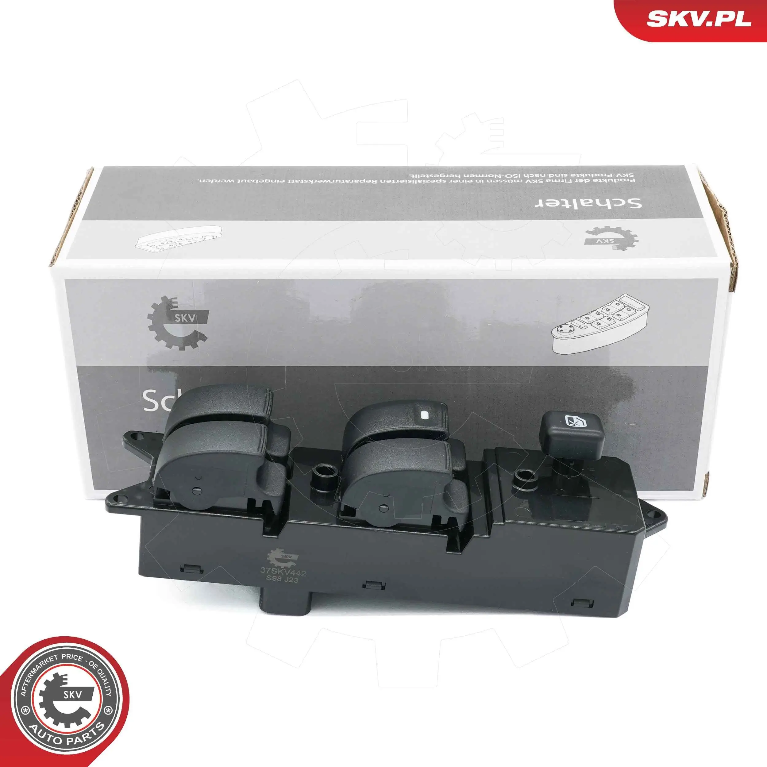 Schalter, Fensterheber 12 V fahrerseitig ESEN SKV 37SKV442