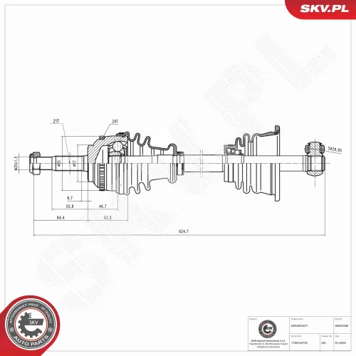 Antriebswelle ESEN SKV 40SKV045 Bild Antriebswelle ESEN SKV 40SKV045