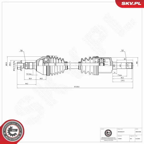 Antriebswelle ESEN SKV 40SKV068 Bild Antriebswelle ESEN SKV 40SKV068