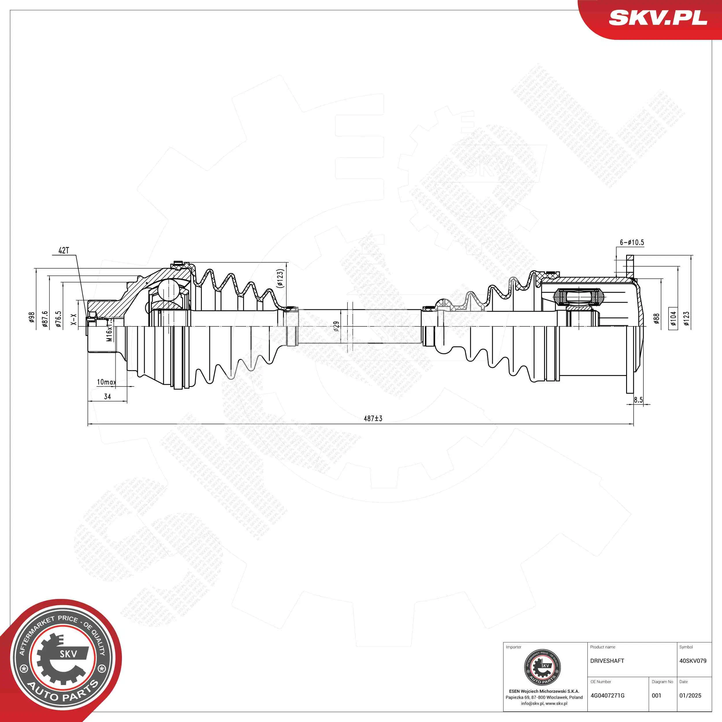 Antriebswelle ESEN SKV 40SKV079