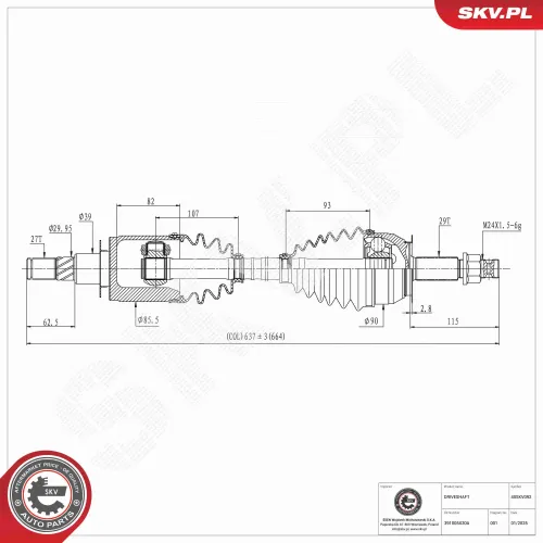 Antriebswelle ESEN SKV 40SKV092 Bild Antriebswelle ESEN SKV 40SKV092
