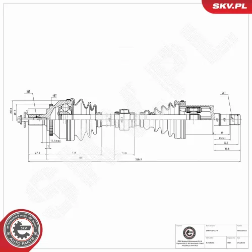Antriebswelle Vorderachse links ESEN SKV 40SKV103 Bild Antriebswelle Vorderachse links ESEN SKV 40SKV103