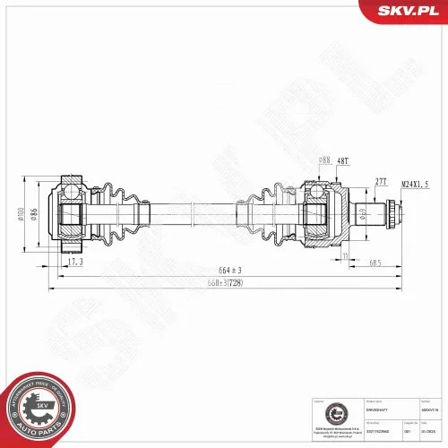 Antriebswelle ESEN SKV 40SKV116 Bild Antriebswelle ESEN SKV 40SKV116