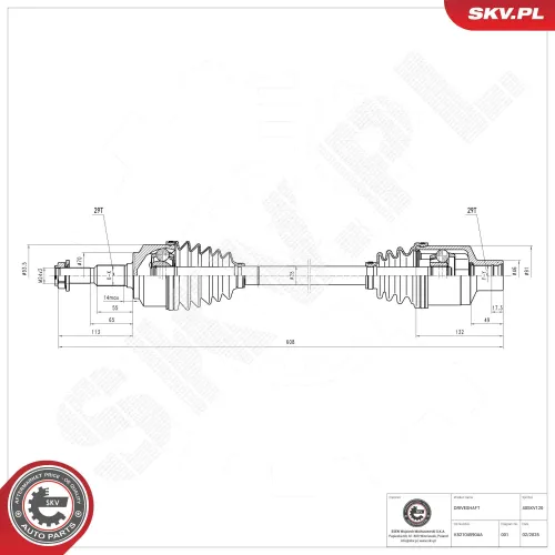 Antriebswelle Vorderachse rechts ESEN SKV 40SKV120 Bild Antriebswelle Vorderachse rechts ESEN SKV 40SKV120