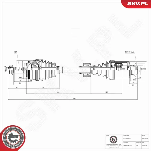 Antriebswelle Vorderachse rechts ESEN SKV 40SKV132 Bild Antriebswelle Vorderachse rechts ESEN SKV 40SKV132