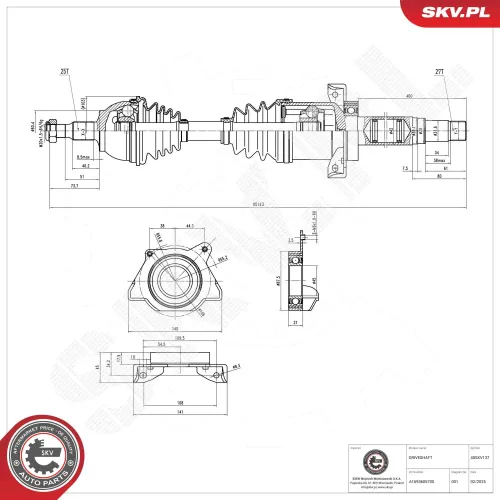 Antriebswelle Vorderachse rechts ESEN SKV 40SKV137 Bild Antriebswelle Vorderachse rechts ESEN SKV 40SKV137