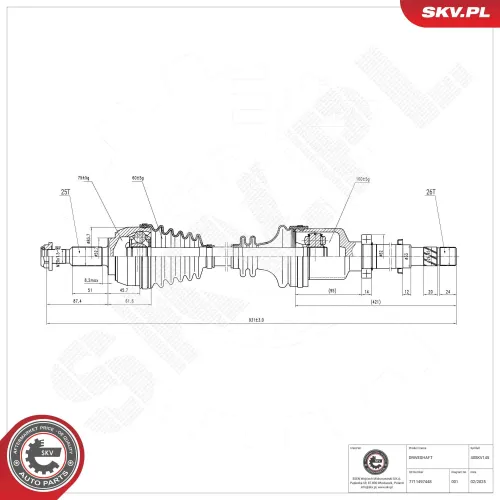 Antriebswelle Vorderachse rechts ESEN SKV 40SKV145 Bild Antriebswelle Vorderachse rechts ESEN SKV 40SKV145