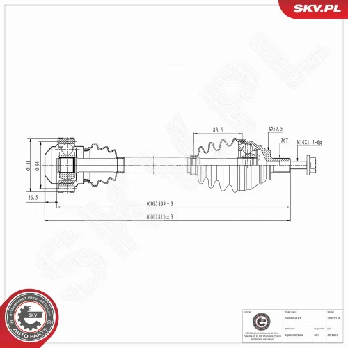 Antriebswelle Vorderachse rechts ESEN SKV 40SKV149 Bild Antriebswelle Vorderachse rechts ESEN SKV 40SKV149