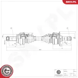 Antriebswelle Hinterachse links Hinterachse rechts ESEN SKV 40SKV183