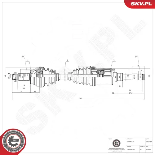 Antriebswelle Vorderachse rechts ESEN SKV 40SKV184 Bild Antriebswelle Vorderachse rechts ESEN SKV 40SKV184