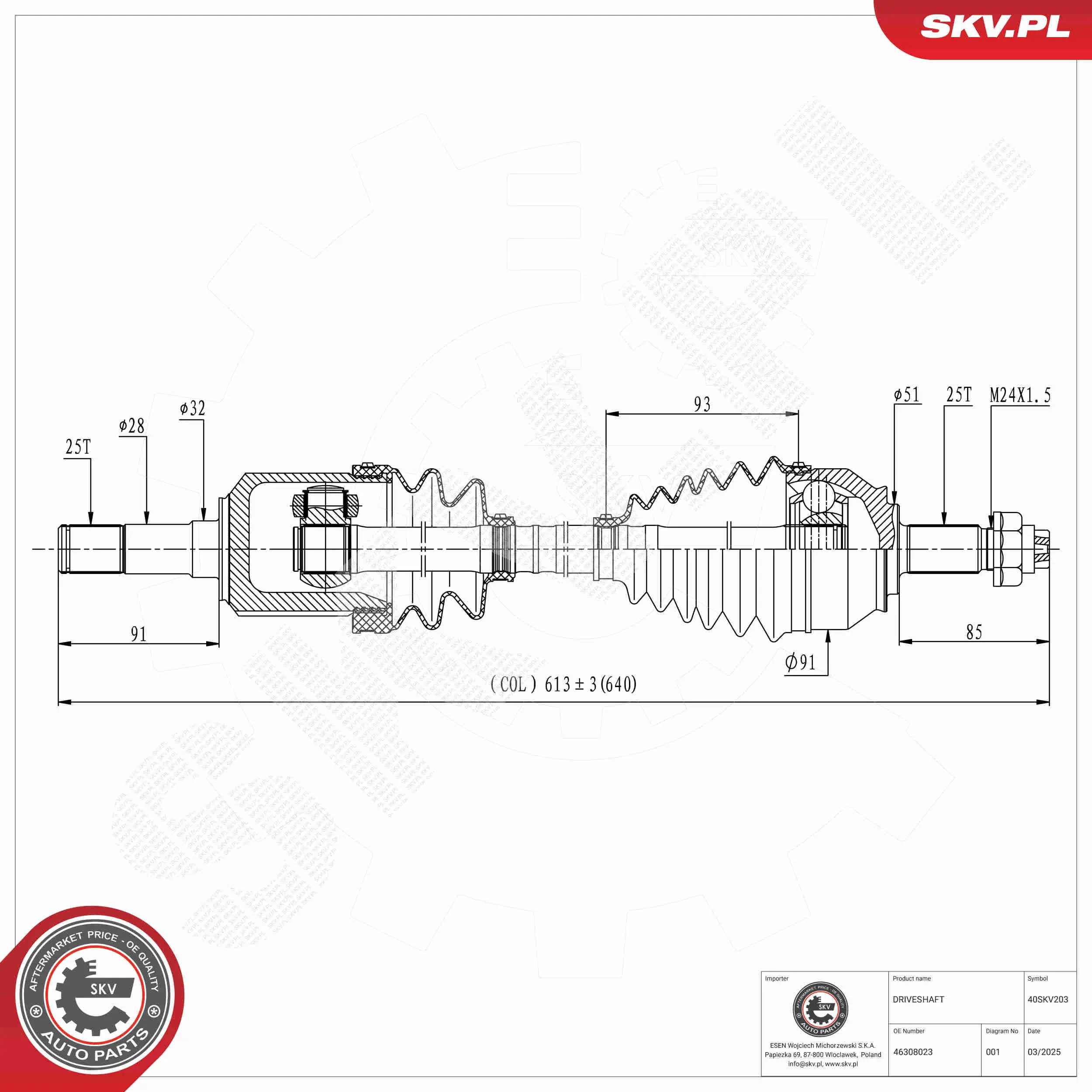 Bremssattel Vorderachse links ESEN SKV 44SKV711